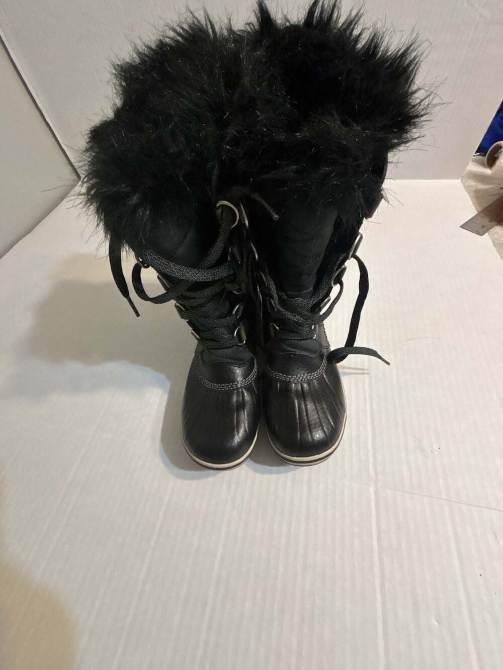 Sorel Youth Whitney II Flurry Waterproof Winter Boots Black Size 4